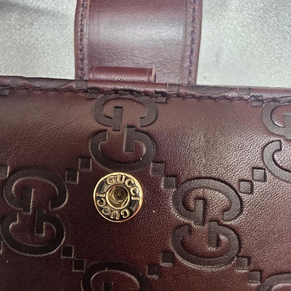 Gucci Burgundy Embossed GG Leather Agenda Cover - Picture 6 of 16